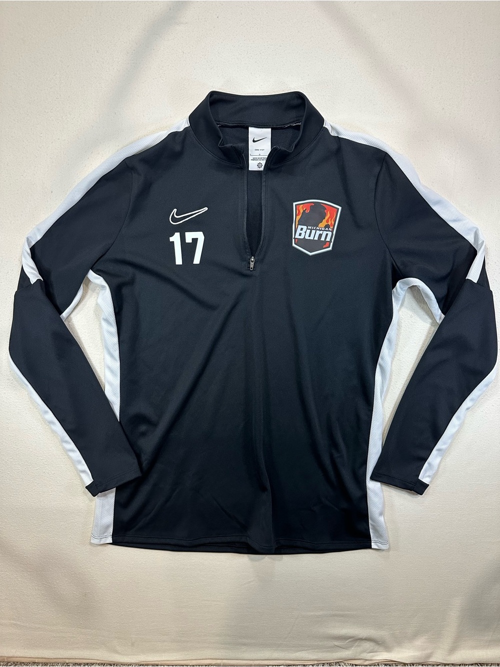 Nike Women's Dri-FIT Academy 23 Drill Top 1/4 Zip Michigan Burn Soccer Club L